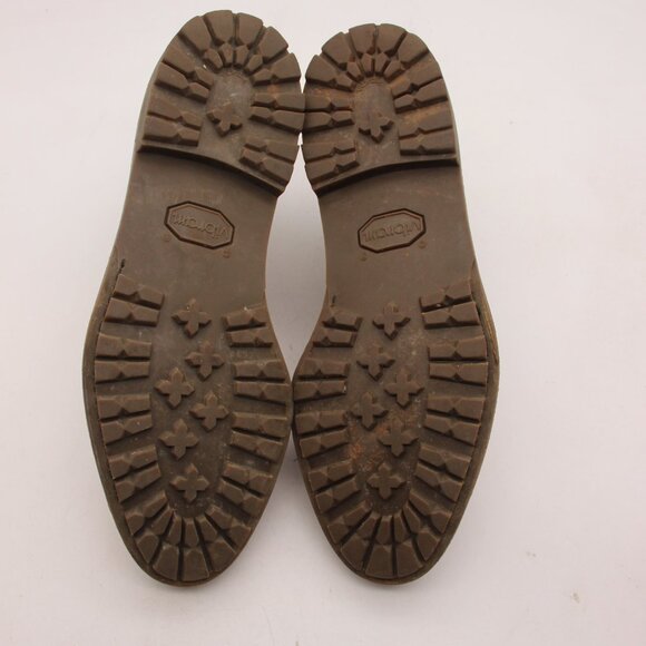 Salvatore Ferragamo Men's 9.5 D Tan Suede Plain-toe Derby Dress Oxford Shoes - Picture 7 of 14